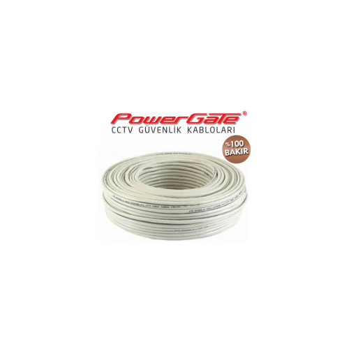 PowerGate PRO 150mt, 2+1 (2x0,50+0,33) %100Bakır, CCTV Güvenlik Kablosu