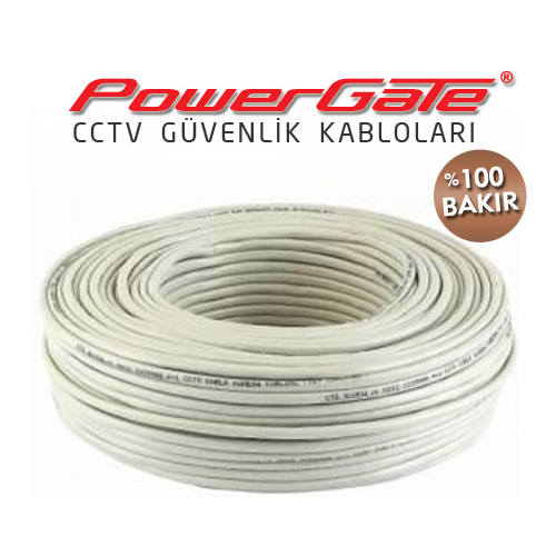PowerGate PRO 250mt, 2+1 (2x0,50+0,33) %100Bakır, CCTV Güvenlik Kablosu