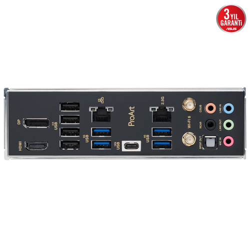 ASUS ProArt B760-CREATOR WIFI, 4xDDR5, 3x M.2, HDMI, DP, Type-C, Wi-Fi 6, Bluetooth v5.2, 12-13-14.Nesil, LGA1700 Soket, GAMING Anakart