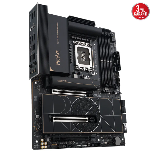 ASUS PROART Z890-CREATOR WIFI, 9066MHz OC, 4xDDR5 5x M.2, HDMI, DP, Type-C, Wi-Fi 7, Bluetooth 5.4, Intel Core Ultra CPU(Seri 2), LGA1851 Soket, Anakart