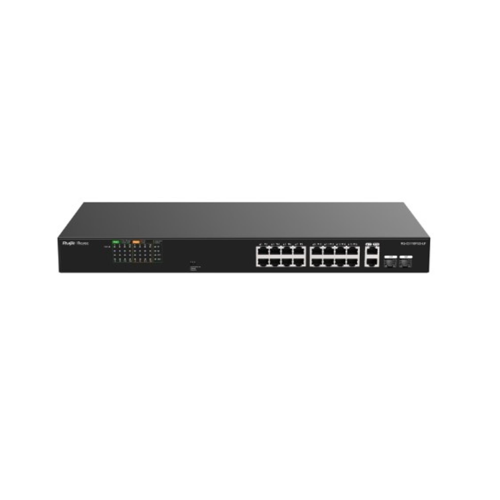 RUIJIE REYEE RG-ES118FGS-LP  18 Port, 16 Port  Megabit PoE, 120W, 2 Port Gigabit  COMBO,  Switch  Metal Kasa