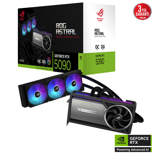 ASUS ROG-ASTRAL-LC-RTX5090-O32G-GAMING, 32Gb, 512Bit, GDDR7, 2xHDMI, 3xDP GAMING Ekran Kartı