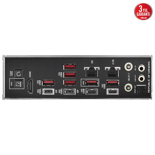 ASUS ROG CROSSHAIR X870E HERO, 4xDDR5, 5xM.2, HDMI, DP, Type-C, PCIe 5.0, 2xWi-Fi 7, Bluetooth v5.4, AM5 Soket GAMING Anakart