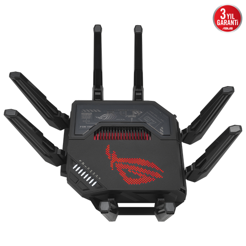 ASUS ROG Rapture GT-BE98, BE25000, 24400Mbps, 8xAnten, Four Band, WİFİ 7, AiMesh, AiProtection Pro, GAMING Extendable Router