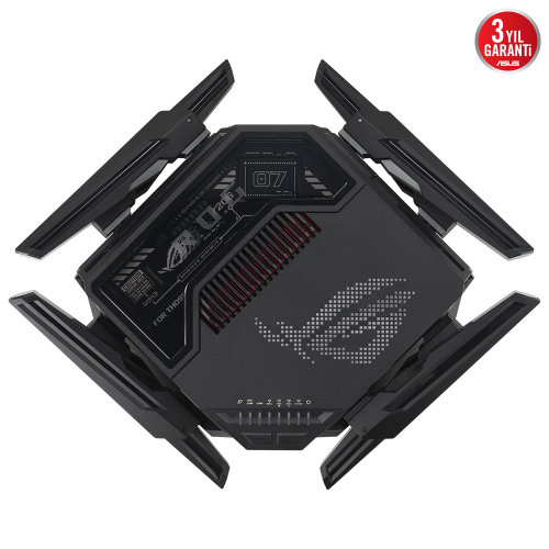 ASUS ROG Rapture GT-BE98, BE25000, 24400Mbps, 8xAnten, Four Band, WİFİ 7, AiMesh, AiProtection Pro, GAMING Extendable Router