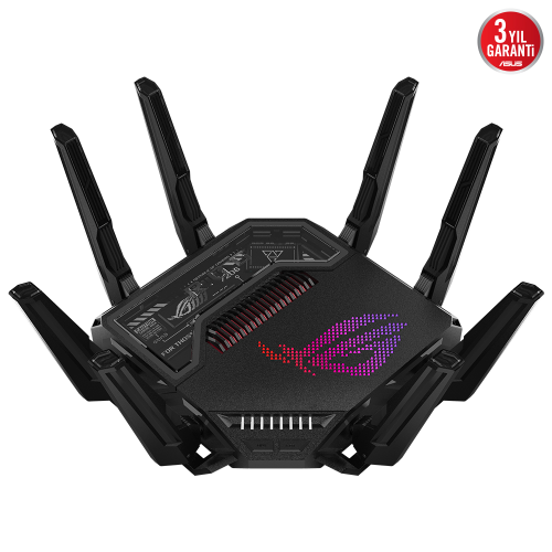ASUS ROG Rapture GT-BE98, BE25000, 24400Mbps, 8xAnten, Four Band, WİFİ 7, AiMesh, AiProtection Pro, GAMING Extendable Router