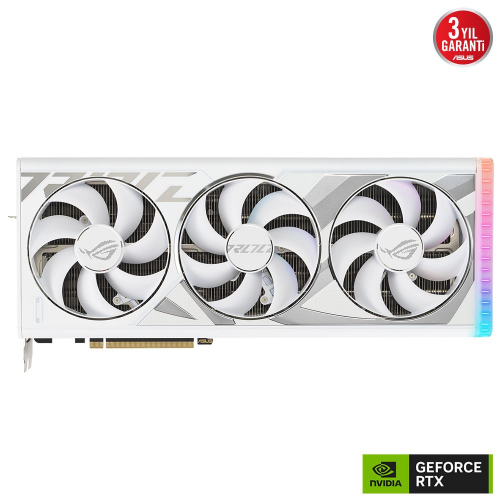 ASUS ROG-STRIX-RTX4090-24G-WHITE, 24Gb, 384Bit, GDDR6X, 2xHDMI, 3xDP GAMING Ekran Kartı
