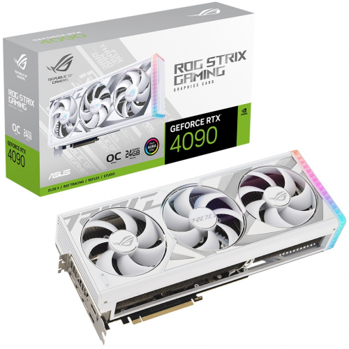 ASUS ROG-STRIX-RTX4090-O24G-WHITE, 24Gb, 384Bit, GDDR6X, 2xHDMI, 3xDP GAMING Ekran Kartı