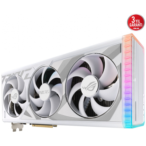 ASUS ROG-STRIX-RTX4090-O24G-WHITE, 24Gb, 384Bit, GDDR6X, 2xHDMI, 3xDP GAMING Ekran Kartı