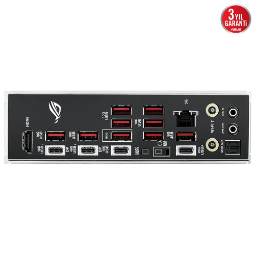 ASUS ROG STRIX X870E-E GAMING WIFI, 4xDDR5, 5xM.2, HDMI, DP, Type-C, PCIe 5.0, 2xWi-Fi 7, Bluetooth v5.4, AM5 Soket GAMING Anakart