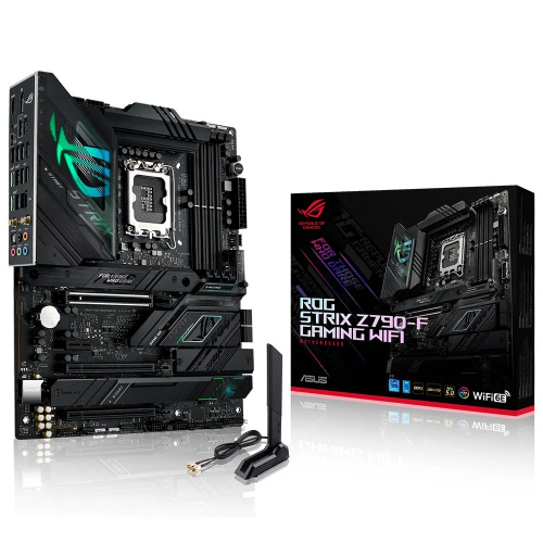 ASUS ROG STRIX Z790-F GAMING WIFI, 4xDDR5, 4x M.2, HDMI, DP, 2xType-C, Wi-Fi 6E, Bluetooth v5.3, 12-13.Nesil, LGA1700 Soket, Anakart