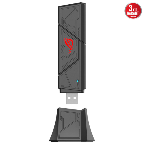 ASUS ROG USB-BE92,WIFI7, BE6500, 2882-2882-688Mbps 6GHz-5GHz-2.4GHz, 4096-QAM Desteği, WPA3 Usb Ağ Adaptörü