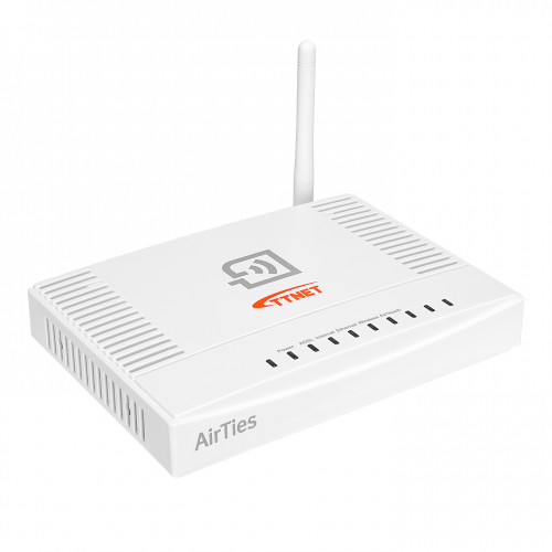 AIRTIES RT-206v4, 1 Port, 2.4Ghz Wifi, 150Mbps, 1x Anten, ADSL2 MODEM (TTNET Kutulu)