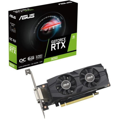 ASUS GEFORCE RTX3050-O6G-LP-BRK  6GB, GDDR6, 96Bit, 1xHDMI, 1xDP, 1xDVI GAMING Ekran Kartı