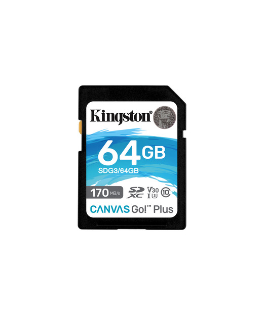 Kingston 64GB SDXC Canvas Go Plus 170R C10 UHS-I U3 V30