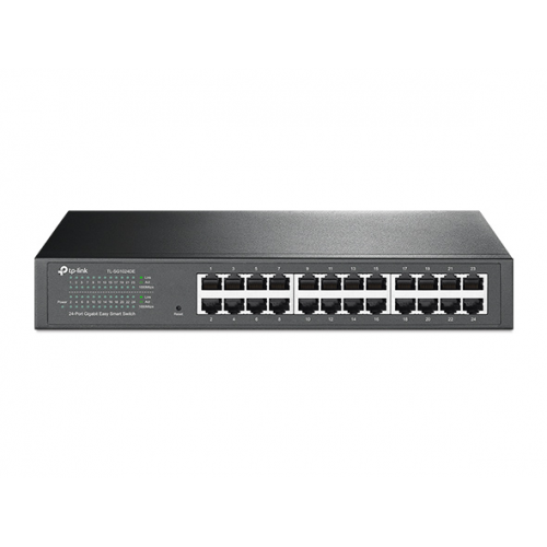 TP-LINK TL-SG1024DE, 24 Port, GigaBit, Metal Kasa, Easy Smart, Yönetilebilir, Rackmount Switch