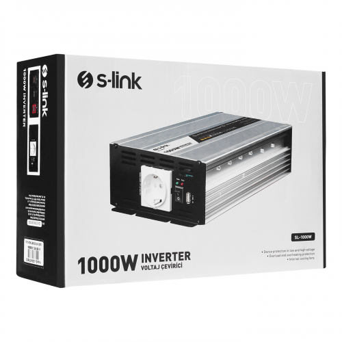 S-LINK SL-1000W, 1000W, DC12V-AC230V, INVERTER
