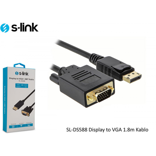 S-LINK SL-DS588, Display Port (DP) To VGA 1,8Metre Kablolu Çevirici