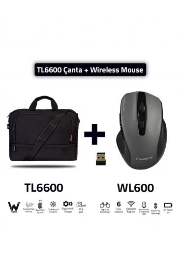 TL6600-Wl600 Wtxpro Su Geçirmez Kumaş 15.6 Inç Uyumlu Notebook ,laptop El Çantası+WL600