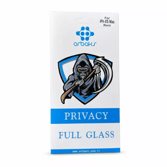 iPhone XS Max / 11 Pro Max – Arbaks Privacy Full Glass Hayalet Kırılmaz Cam