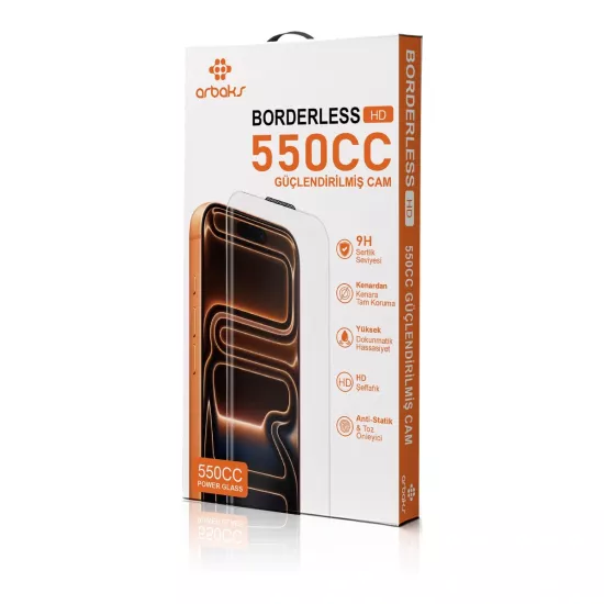 IP 16 PRO MAX – iPhone 550HD 550CC Güçlendirilmiş Cam Ekran Koruyucu