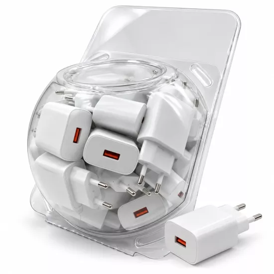 3.4A Tek USB-A Hızlı Şarj Başlığı Beyaz