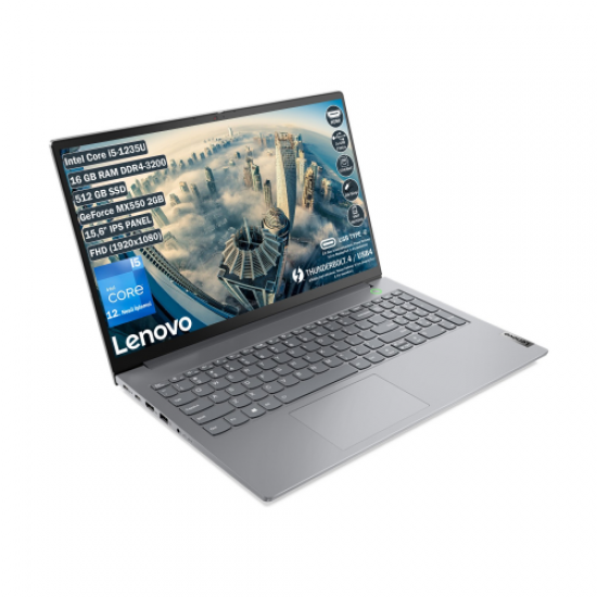 LENOVO 21DJ00GATX, ThinkBook 15 G4 IAP, i5-1235U, 15,6’’ FHD, 16Gb Ram, 512Gb SSD, 2Gb GDDR6 MX550 Ekran Kartı, Free Dos Notebook