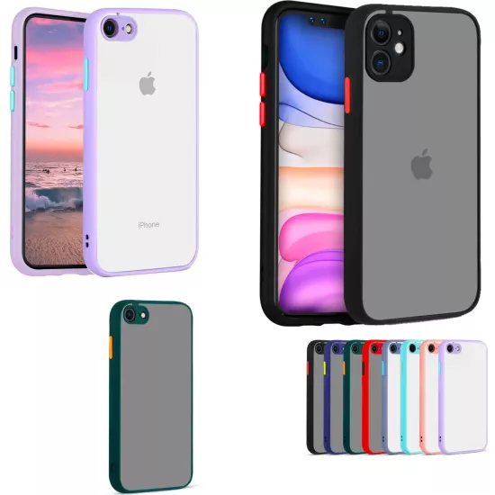 iPhone 12 Pro - Kılıf Huks Tam Korumalı Silikon Kılıf Kapak (Renkli)