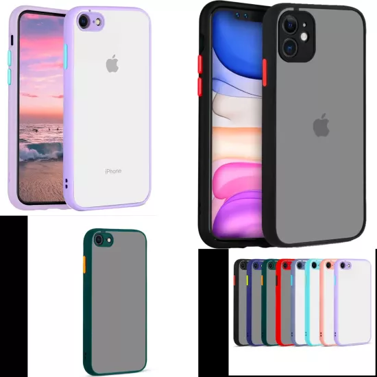 iPhone 12 - Kılıf Huks Tam Korumalı Silikon Kılıf Kapak (Renkli)