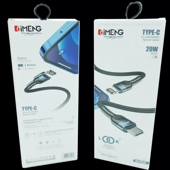 20W PD Type-C To Lightning Hasır PD Kablo İMENG IM-PD20