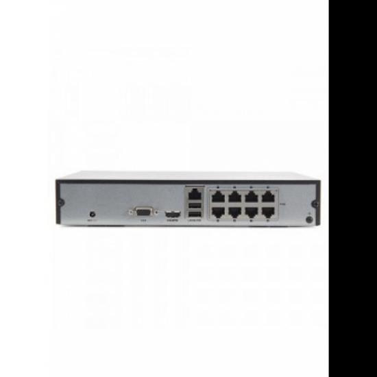 HIKVISION DS-7108NI-Q1/8P/M, 8Kanal PoE, 4Mpix, H265+, 1 HDD Desteği, 1520P Kayıt, 60Mbps Bant Genişliği, Metal Kasa, NVR