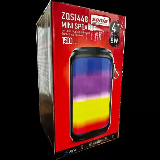 4’’ Inç 8W Işıklı FM Bluetooth Super Bass Höparlör Sing-e ZQS1448