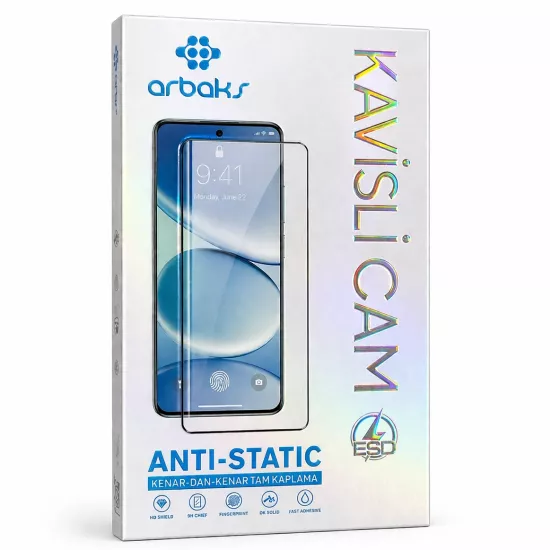 REDMİ NOTE 13 PRO PLUS / 14 PRO PLUS – Anti-Static Kavisli Cam Ekran Koruyucu Arbaks ARB-004