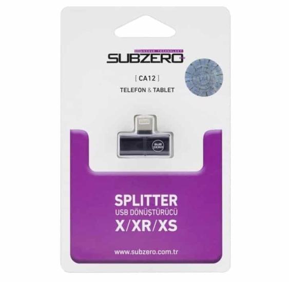 İphone 7 8 X Lightning Splıtter 2in1 Şarj Ve Kulaklık Subzero CA12
