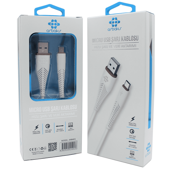 (Micro) 3.1A Hızlı Şarj Veri Aktarımı Arbaks ARB401