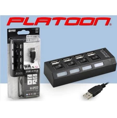 4 lu Usb Hub 2.0 Anahtarlı Platoon Pl-5714