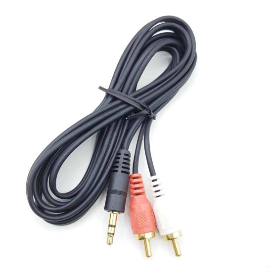 1.5 Metre 3.5mm Erkek Jack AV 2 RCA Erkek Uzatma Kablosu IronStar IRS9897