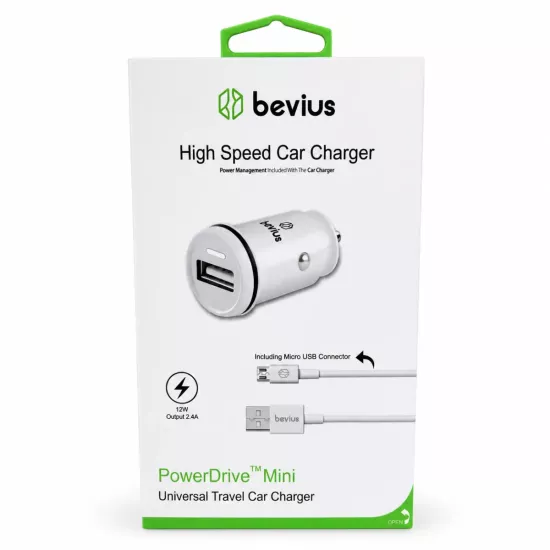 Micro USB 12W Kablolu Araç Şarj Cihazı BVS-AU501