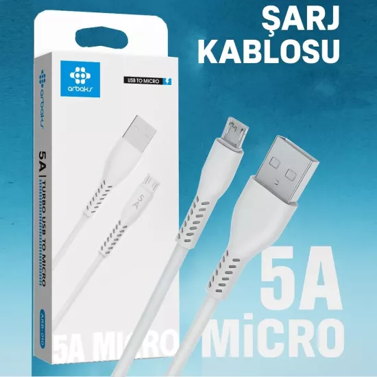 Micro 5A 1M Usb Şarj Kablosu Arbaks ARB-010