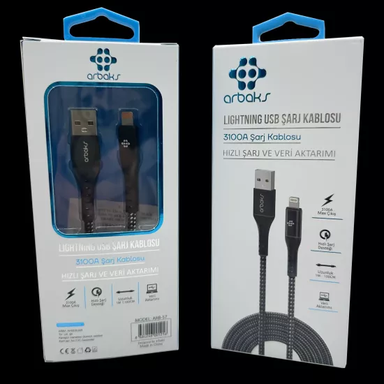 3.1A iphone Şarj Kablosu Arbaks ARB-57
