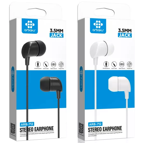 3.5mm Mikrofonlu Kulaklık Arbaks ARB-712 (SİYAH)