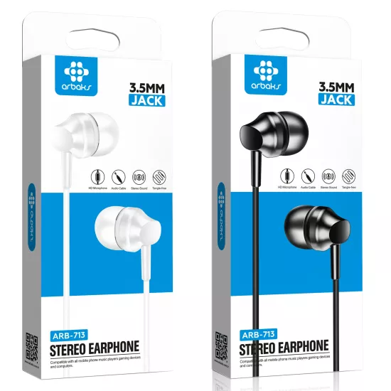 3.5mm Mikrofonlu Kulaklık Arbaks ARB-713 (BEYAZ)