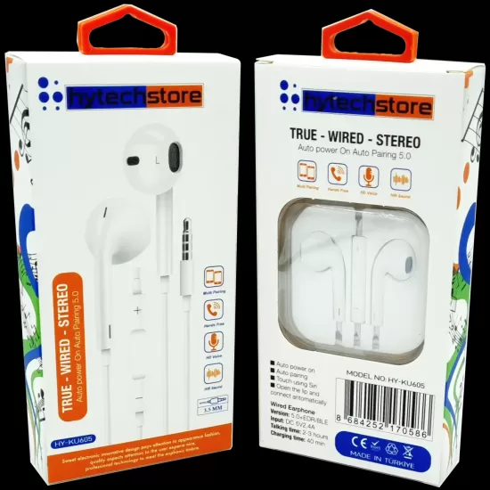 3.5mm İphone 6 Kablolu Kulaklık Hytech HY-KU605
