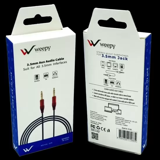 1 Metre 3.5mm Aux Kablo Weepy W-550