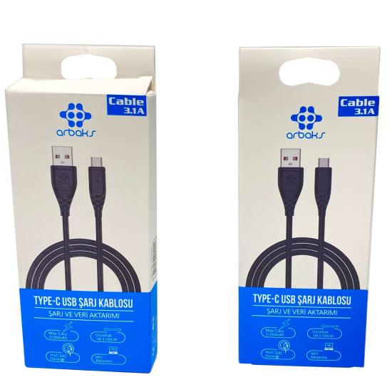 (TYPE-C) 3100mAh Hızlı Şarj Veri Aktarımı Arbaks ARB044