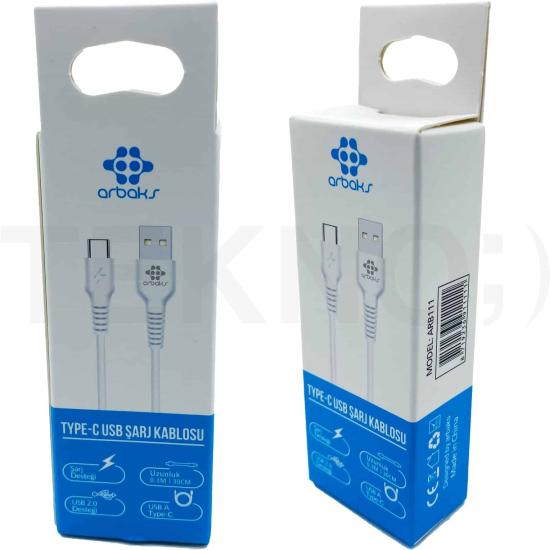 (TYPE-C) 30 CM Powerbank Kısa Şarj Kablosu Arbaks ARB111