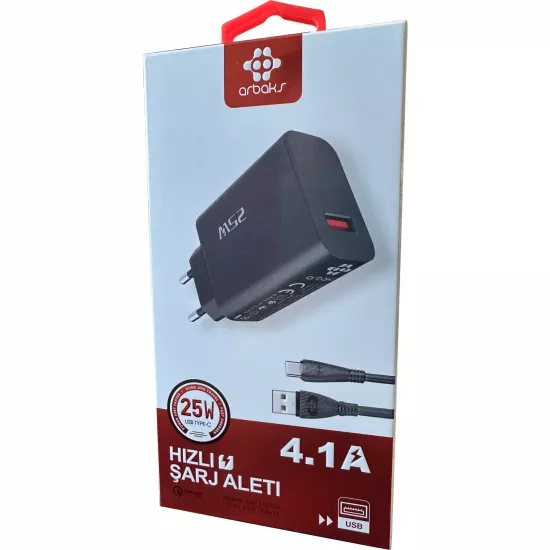 4.1A 18W QC3 (TYPE-C) Hızlı Şarj Aleti Veltex VTX-002