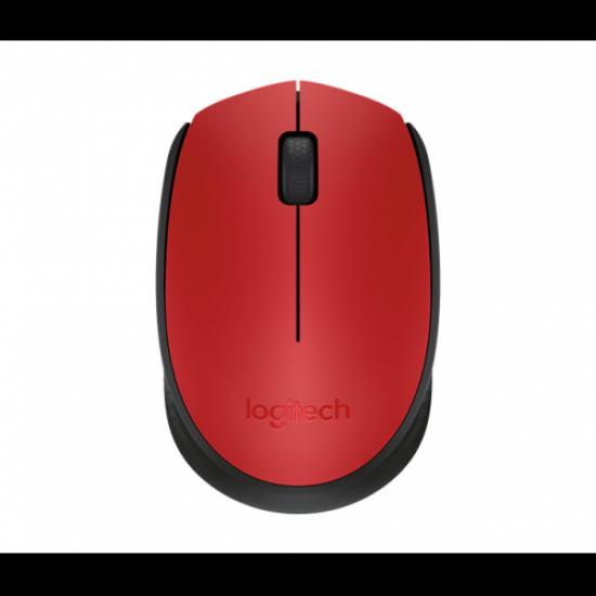 LOGITECH 910-004641, M171 Kırmızı, USB Nano 2,4G Kablosuz, 1000dpi, Optik, 3 Tuşlu, 12ay Pil Ömrü, Mouse
