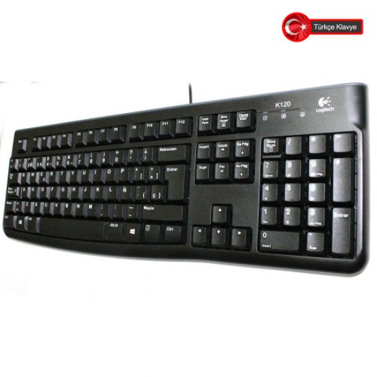 LOGITECH K120, 920-002505, USB Kablolu, Türkçe Q, Standart Klavye