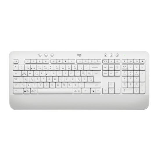 LOGITECH SIGNATURE K650, 920-010973, Beyaz, Bluetooth, Türkçe Q, Multimedya, Sıvı Temasına Dayanıklı, Klavye